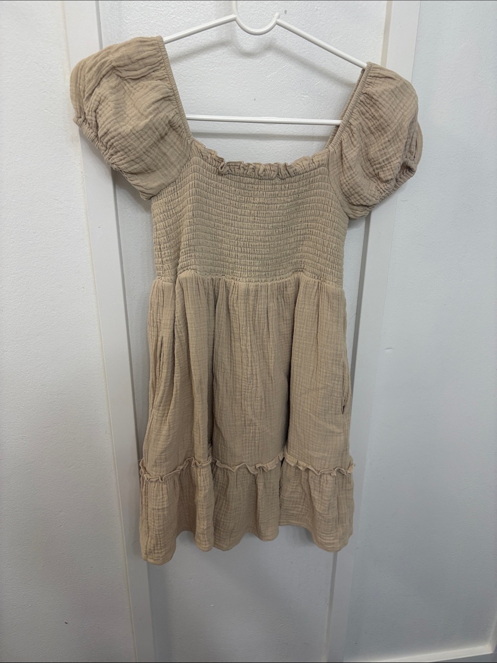 Hello Frankie girls dress sand color girls L - Picture 3 of 3